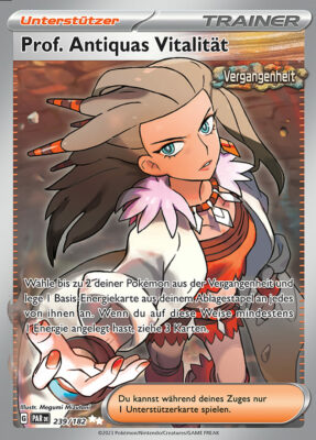 Prof-Antiquas-Vitalität_PAR-DE-239-182_Paradox-Rift-Paradoxrift_Vollbild_Full-Art_Trainer_Pokémon-Karte_Deutsch