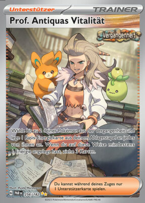 Prof-Antiquas-Vitalität_PAR-DE-256-182_Paradox-Rift-Paradoxrift_Full-Art_Special-Illustration-Rare_Trainer_Pokémon-Karte_Karmesin-Purpur_Deutsch
