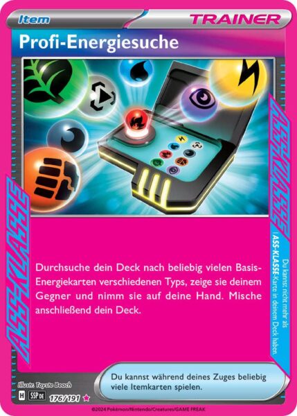 Profi-Energiesuche-176-191-SSP-DE-Karmesin-Purpur-Stürmische-Funken-ASS-KLASSE-Pokémon-Karte-Deutsch-TCG