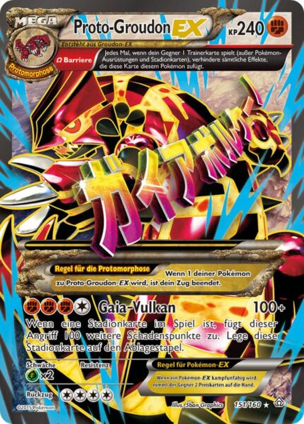 Proto-Groudon-EX-151-160-XY-Protoschock-Full-Art-Pokémon-Karte-TCG-Sammelkartenspiel