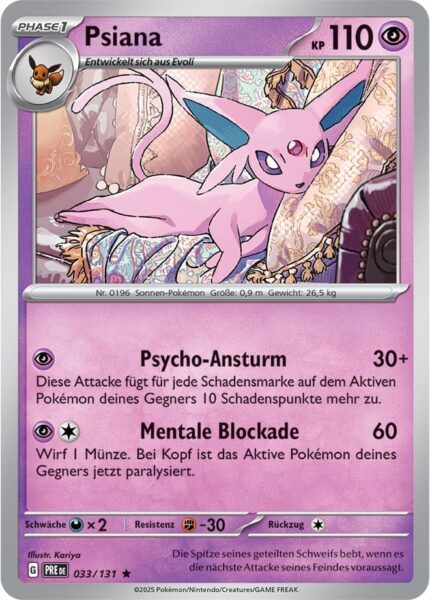 Psiana-033-131-Prismatische-Entwicklungen-Pokémon-Karte-Deutsch-Karmesin-Purpur-TCG-Sammelkartenspiel
