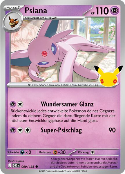 Psiana-069-128-30C-30-Jahre-Jubiläum-Set-Erweiterung-Pokémon-Karte-Deutsch
