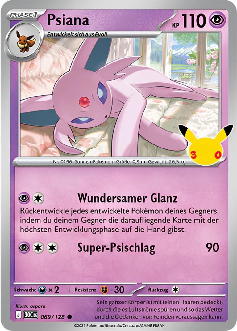 Psiana-069-128-30C-30-Jahre-Jubiläum-Set-Erweiterung-Pokémon-Karte-Deutsch