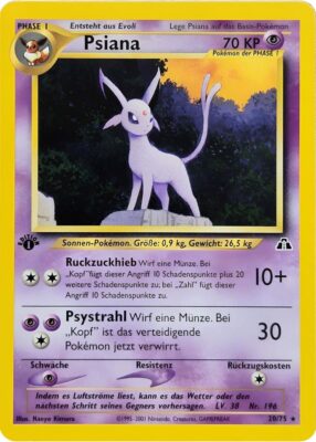 Psiana-20-75-Neo-Entdeckung-Discovery-1st-Edition-Pokémon-Karte-Deutsch-TCG-Sammelkartenspiel