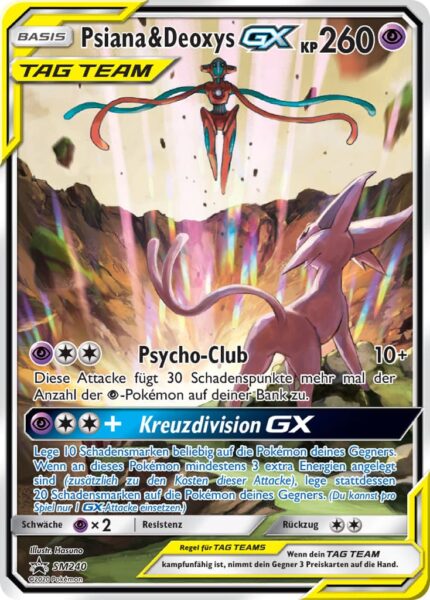 Psiana-Deoxys-GX-SM-240-Black-Star-Promo-Alternate-Art-Pokémon-Karte-Bund-der-Gleichgesinnten