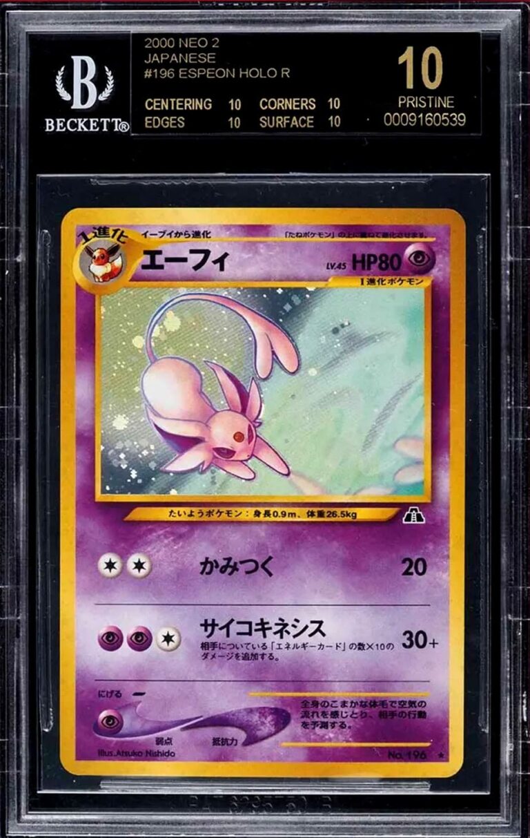 Psiana-Espeon-Japanese-Neo-2-Pokemon-Karte-BGS-10-Pristine-Black-Label