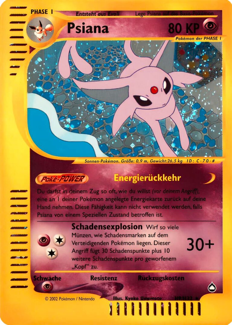 Psiana-H9-H32-Aquapolis-Holo-Pokémon-Karte-Deutsch-2002