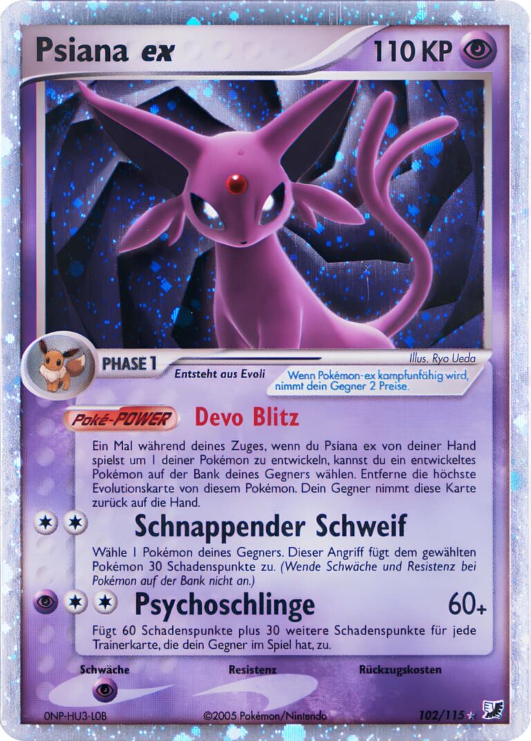 Psiana-ex-102-115-EX-Verborgene-Mächte-Unseen-Forces-Holo-Pokémon-Karte