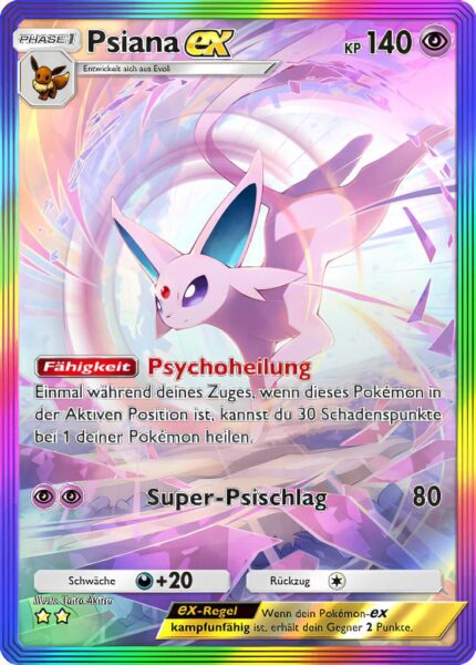 Psiana-ex-205-161-Weisheit-von-Meer-und-Himmel-A4-Pokémon-TCG-Sammelkartenspiel-Pocket-Karte