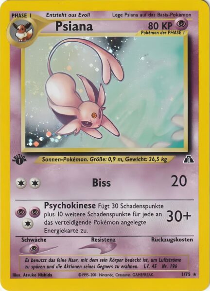 Psiana_1-75_Neo-Entdeckung-Discovery_1st-Edition_Holo-Pokemon-Karte_Deutsch