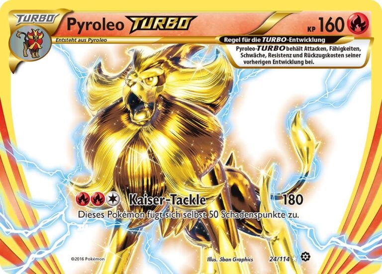 Pyroleo-TURBO-24-114-XY-Dampfkessel-Pokémon-Karte-Deutsch