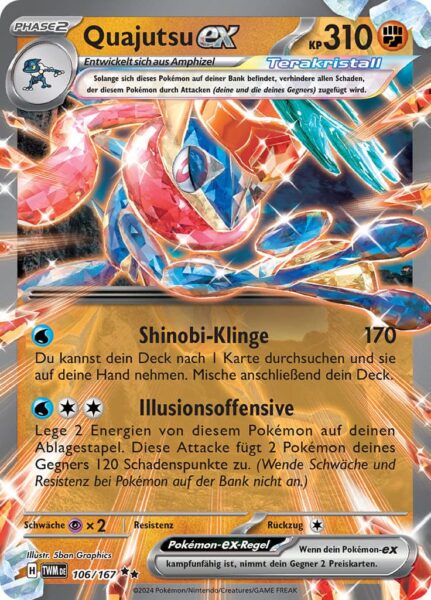 Quajutsu-ex_106-167_TWM-DE_Maskerade-im-Zwielicht_Terakristall_Pokémon-Karte_Deutsch