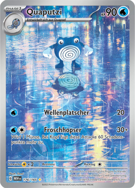 Quaputzi-176-165-Pokémon-Karmesin-Purpur-151-MEW-DE-Illustration-Rare-Full-Art-Pokémon-Karte-Karten-Deutsch
