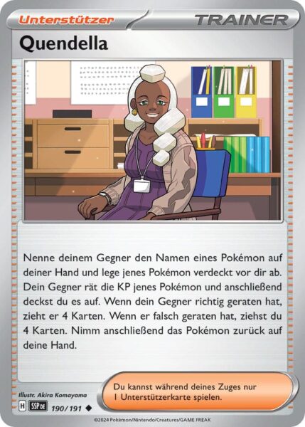 Quendella-190-191-SSP-DE-Karmesin-Purpur-Stürmische-Funken-Pokémon-Karte-Deutsch-TCG