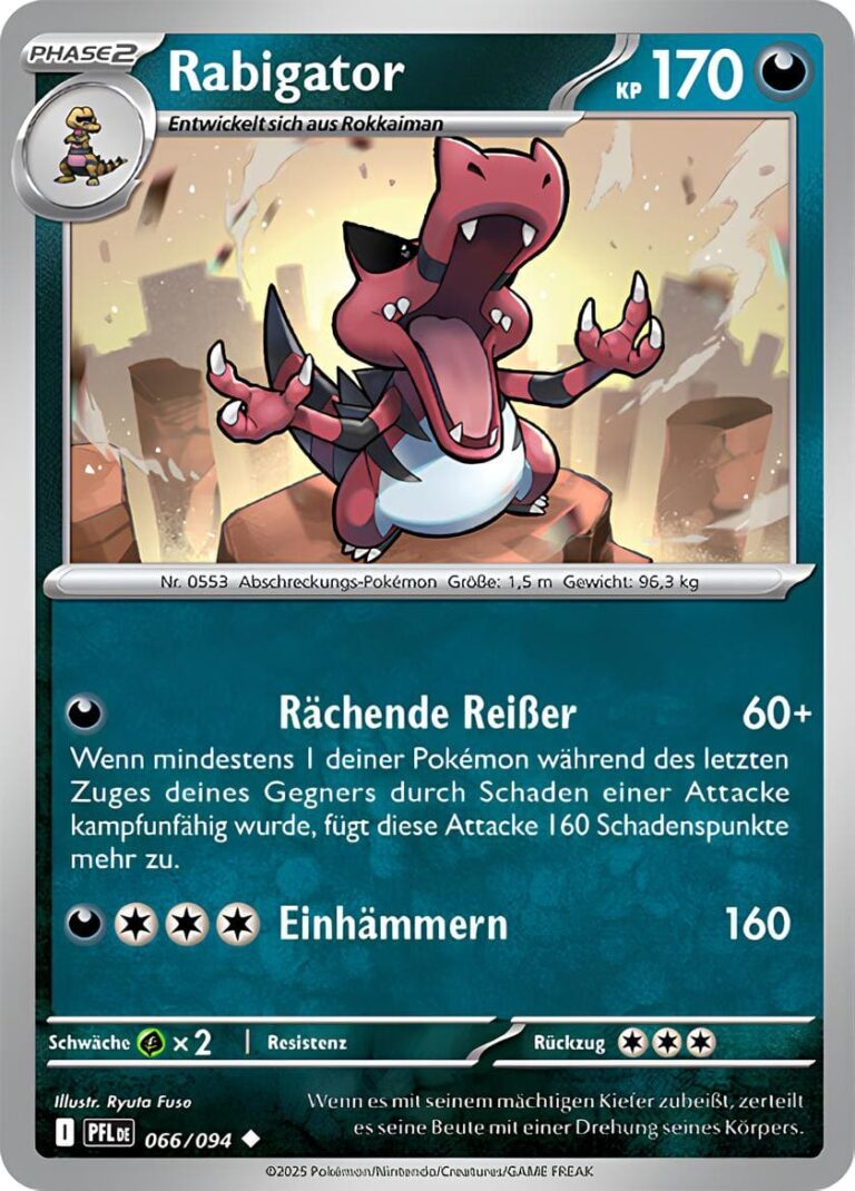 Rabigator-066-094-Fatale-Flammen-Pokémon-Karte-Deutsch