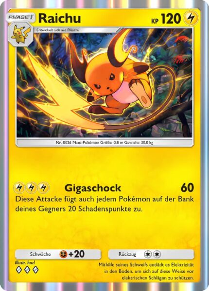 Raichu-026-068-Pokémon-TCG-Sammelkartenspiel-Pocket-Mysteriöse-Insel-Karte-A1a