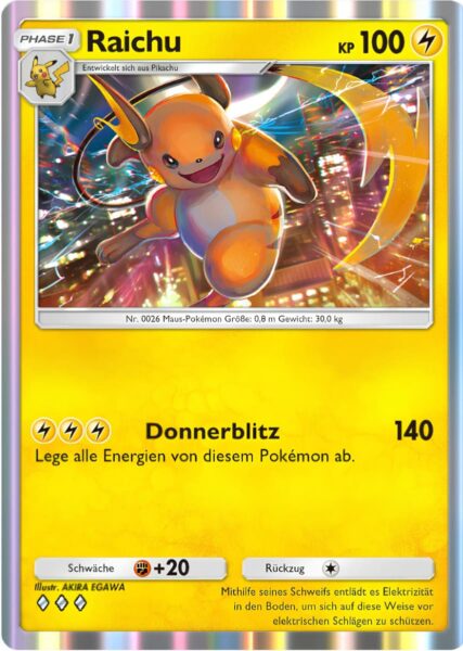 Raichu-226-Pokémon-TCG-Sammelkartenspiel-Pocket-Unschlagbare-Gene-Karte
