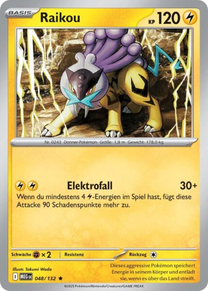 Raikou-048-132-MEG-DE-Mega-Entwicklung-Pokémon-Karte-Deutsch