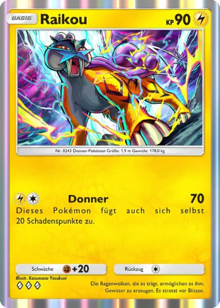 Raikou-071-161-Weisheit-von-Meer-und-Himmel-A4-Pokémon-TCG-Sammelkartenspiel-Pocket-Karte