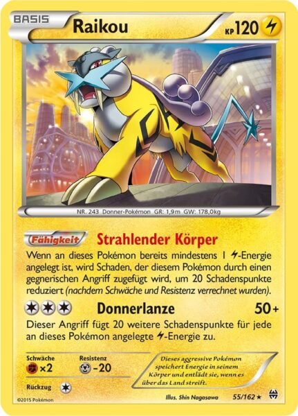 Raikou-55-162-XY-TURBOstart-Pokémon-Karte-Deutsch