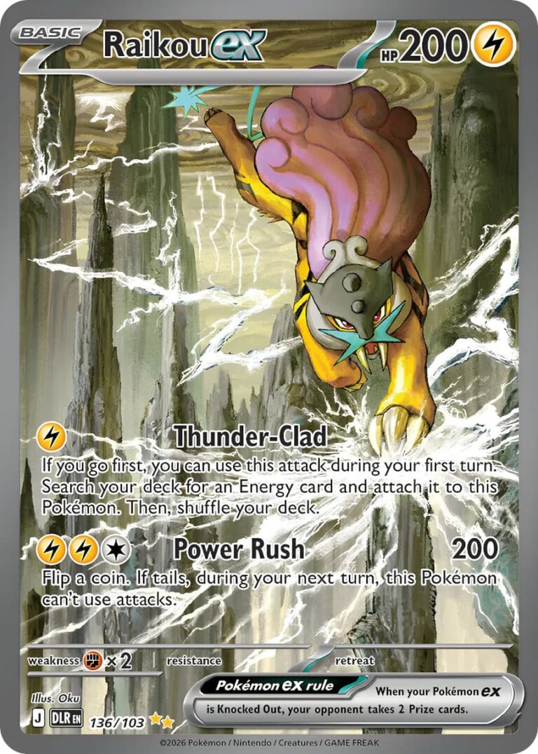 Raikou-ex-136-103-DLR-Delta-Reign-Herrschaft-Special-Illustration-Rare-Pokémon-Karte-Englisch-2026