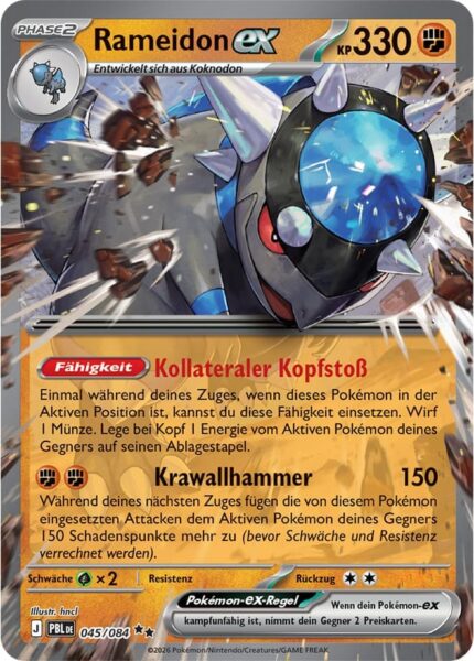Rameidon-ex-045-084-PBL-DE-Dunkelnacht-Pokémon-Karte-Deutsch