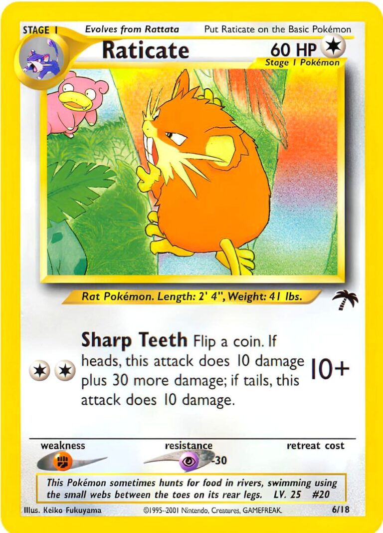 Raticate-Rattikarl-6-18-Southern-Islands-Pokémon-Karte-2001-Englisch