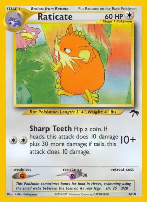 Raticate-Rattikarl-6-18-Southern-Islands-Pokémon-Karte-Englisch