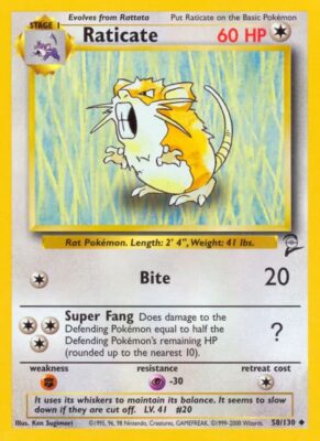 Raticate-Rattikarl_58-130_Base-Set-2_Pokémon-Karte_Englisch
