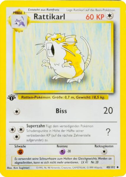 Rattikarl_40-102_Basis-Set_Grundset_1st-Edition_Pokemon-Karte