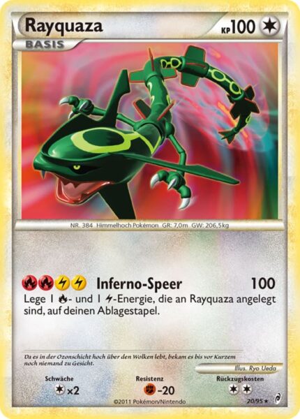 Rayquaza-20-95-Ruf-der-Legenden-Pokémon-Karte-Deutsch-TCG-Sammelkartenspiel