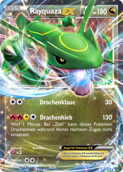 Rayquaza-EX-60-108-XY-Drachenleuchten-Pokémon-Karte-Deutsch-TCG-Sammelkartenspiel