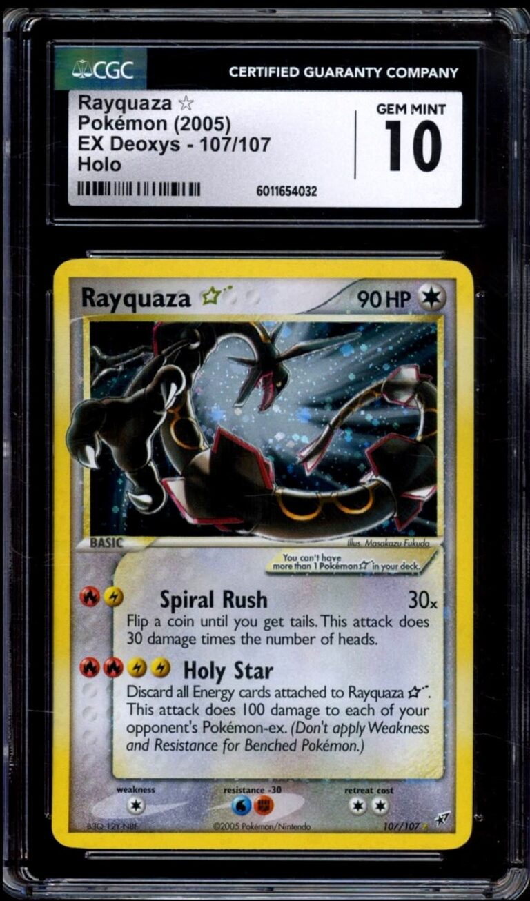 Rayquaza-Goldstar-107-EX Deoxys-Pokémon-Karte-Englisch-CGC-10