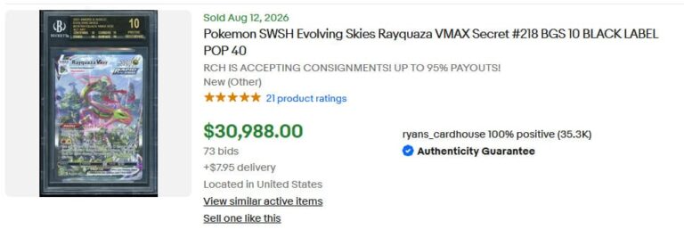 Rayquaza-VMAX-218-Evolving-Skies-Pokémon-Karte-BGS-10-Black-Label-Englisch-Preis-Wert-2026
