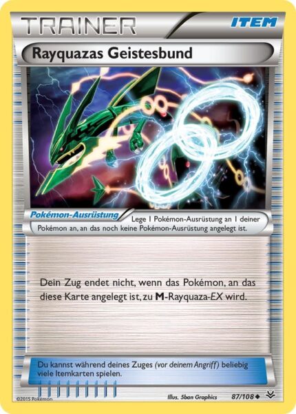 Rayquazas-Geistesbund-87-108-XY-Drachenleuchten-Pokémon-Karte-Deutsch-TCG-Sammelkartenspiel