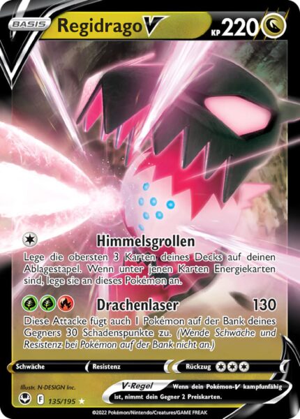 Regidrago-V-135-195-Silberne-Sturmwinde-Pokémon-Karte-TCG-Sammelkartenspiel