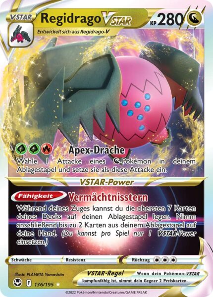 Regidrago-VSTAR-136-195-Silberne-Sturmwinde-Pokémon-Karte-TCG-Sammelkartenspiel