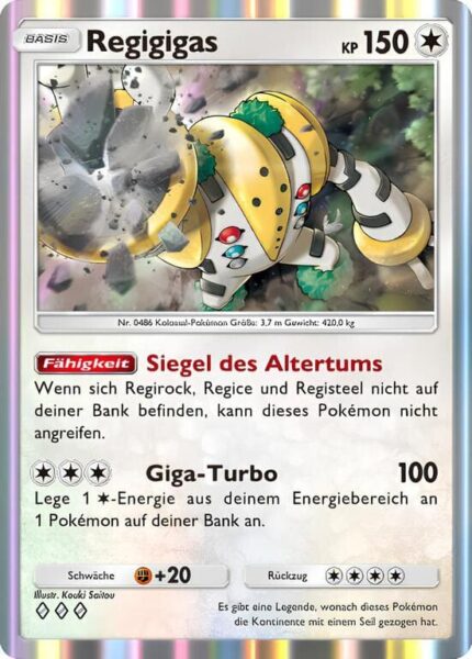 Regigigas-134-155-B3-Pulsierende-Aura-Pokémon-TCG-Sammelkartenspiel-Pocket-Karte-Deutsch