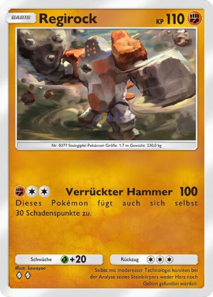 Regirock-077-155-B3-Pulsierende-Aura-Pokémon-TCG-Sammelkartenspiel-Pocket-Karte-Deutsch