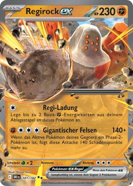 Regirock-ex-101-182-Ewige-Rivalen-Pokémon-Karte-Karmesin-Purpur-Deutsch