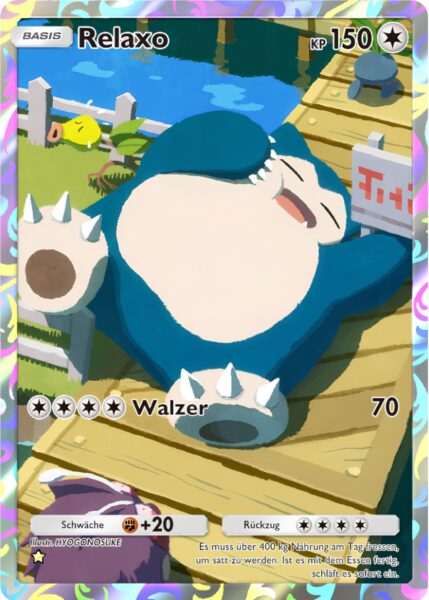 Relaxo-250-226-Pokémon-TCG-Sammelkartenspiel-Pocket-Unschlagbare-Gene-Secret-Rare-Karte-besondere-Illustration