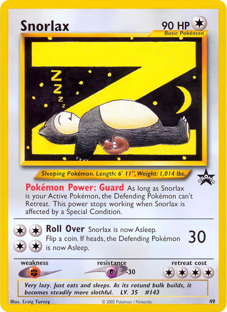 Snorlax-Relaxo-49-Wizards-Black-Star-Promo-Pokémon-Karte-Englisch-TCG-Sammelkartenspiel