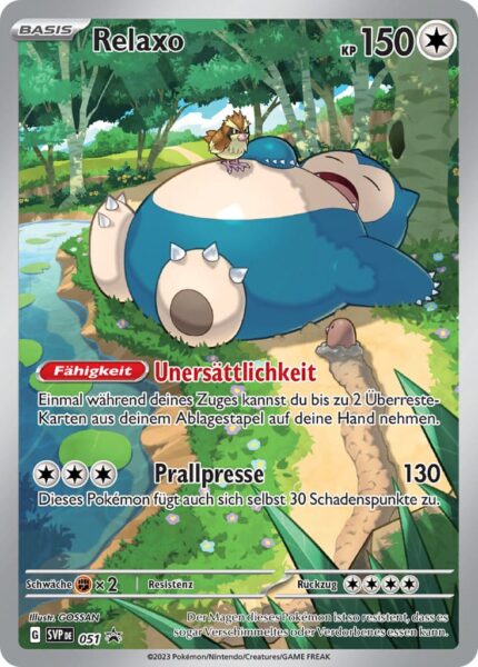 Relaxo-SVP-DE-051-Black-Star-Promo-Pokémon-Karte-151-Top-Trainer-Box-Deutsch