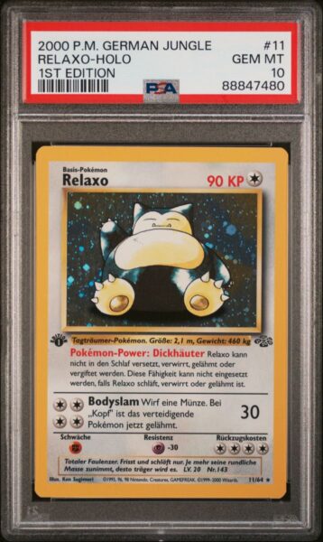 Relaxo_11-64_Jungle-Dschungel_Pokémon-Karte_PSA-10_Deutsch_POP-1