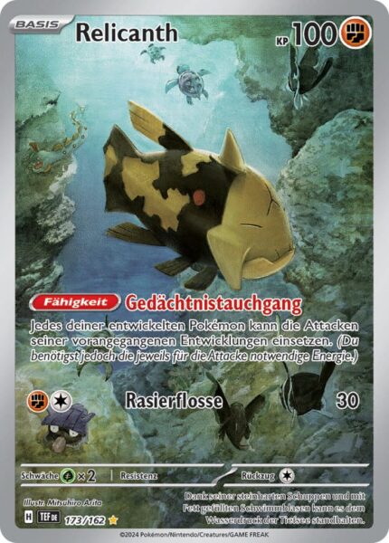 Relicanth_173-162_TEF-DE_Gewalten-der-Zeit_Temporal-Forces_Illustration-Rare_Pokémon-Karte_Deutsch_TCG_Sammelkartenspiel