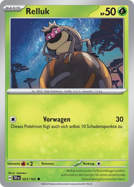 Relluk-023-162-Gewalten-der-Zeit-Pokémon-Karte-Deutsch-neu