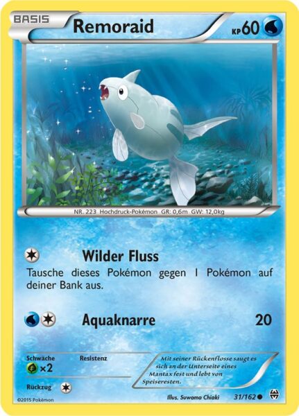 Remoraid-31-162-XY-TURBOstart-Pokémon-Karte-Deutsch