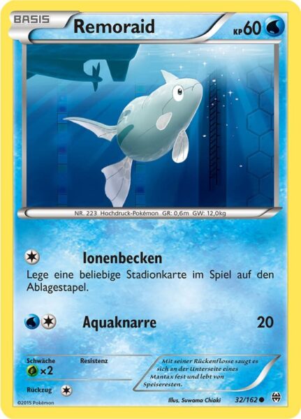 Remoraid-32-162-XY-TURBOstart-Pokémon-Karte-Deutsch