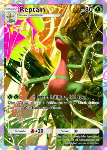 Reptain-157-155-B3-Pulsierende-Aura-Pokémon-TCG-Sammelkartenspiel-Pocket-Karte-Deutsch