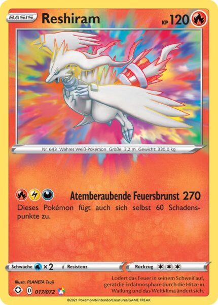 Reshiram-017-072-Glänzendes-Schicksal-Atemberaubende-Amazing-Rare-Pokémon-Karte